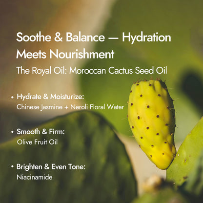 Luminous Dewy Skin Facial Mask Cactus Seed & Jasmine for Anti-aging & Brightening